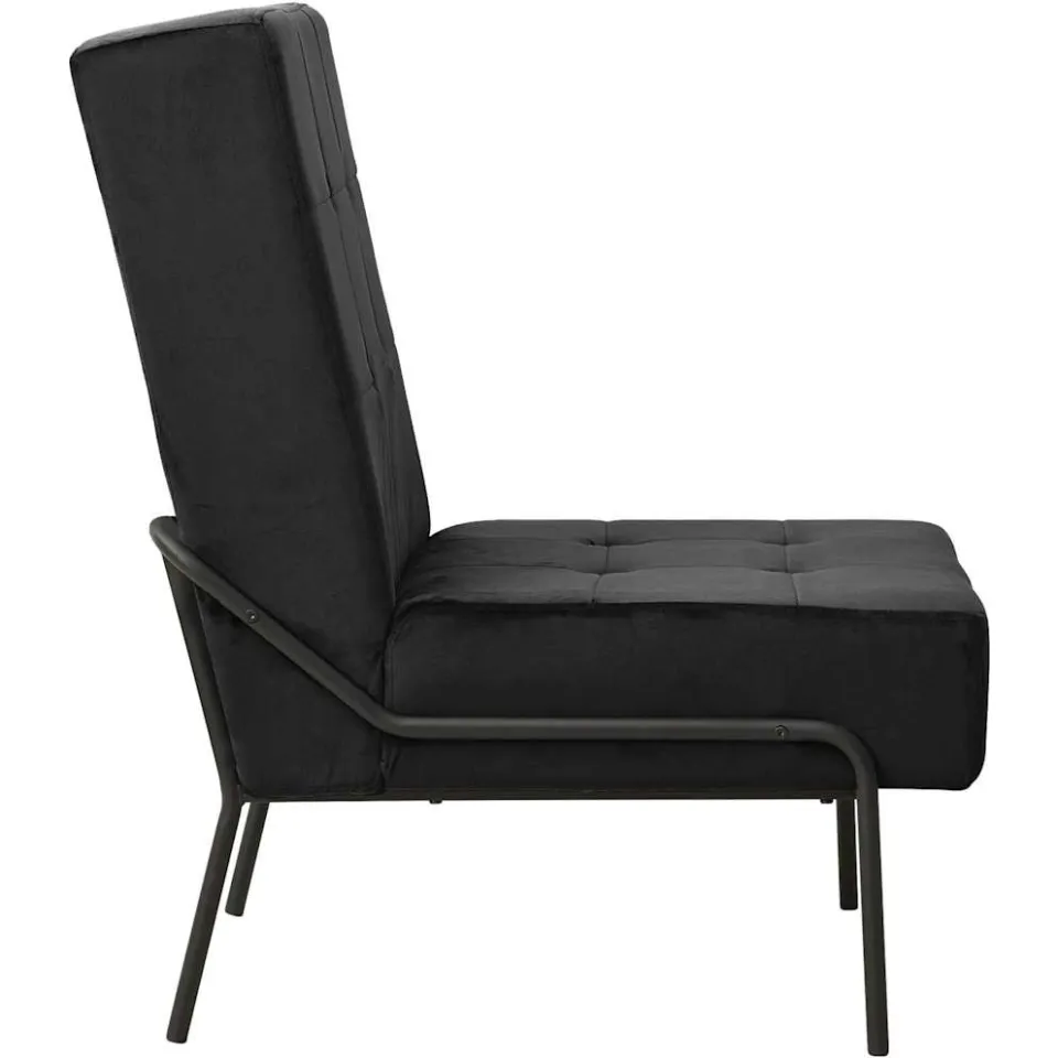 vidaXL Relaxstoel 65x79x87 cm fluweel zwart, foto 4