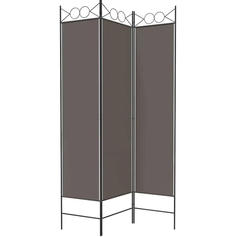 vidaXL Kamerscherm met 3 panelen 120x200 cm stof antracietkleurig, foto 4