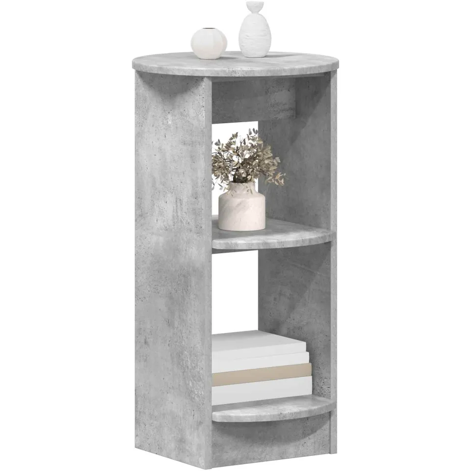 vidaXL Bijzetkast Beton Grijs Geconstrueerd hout
