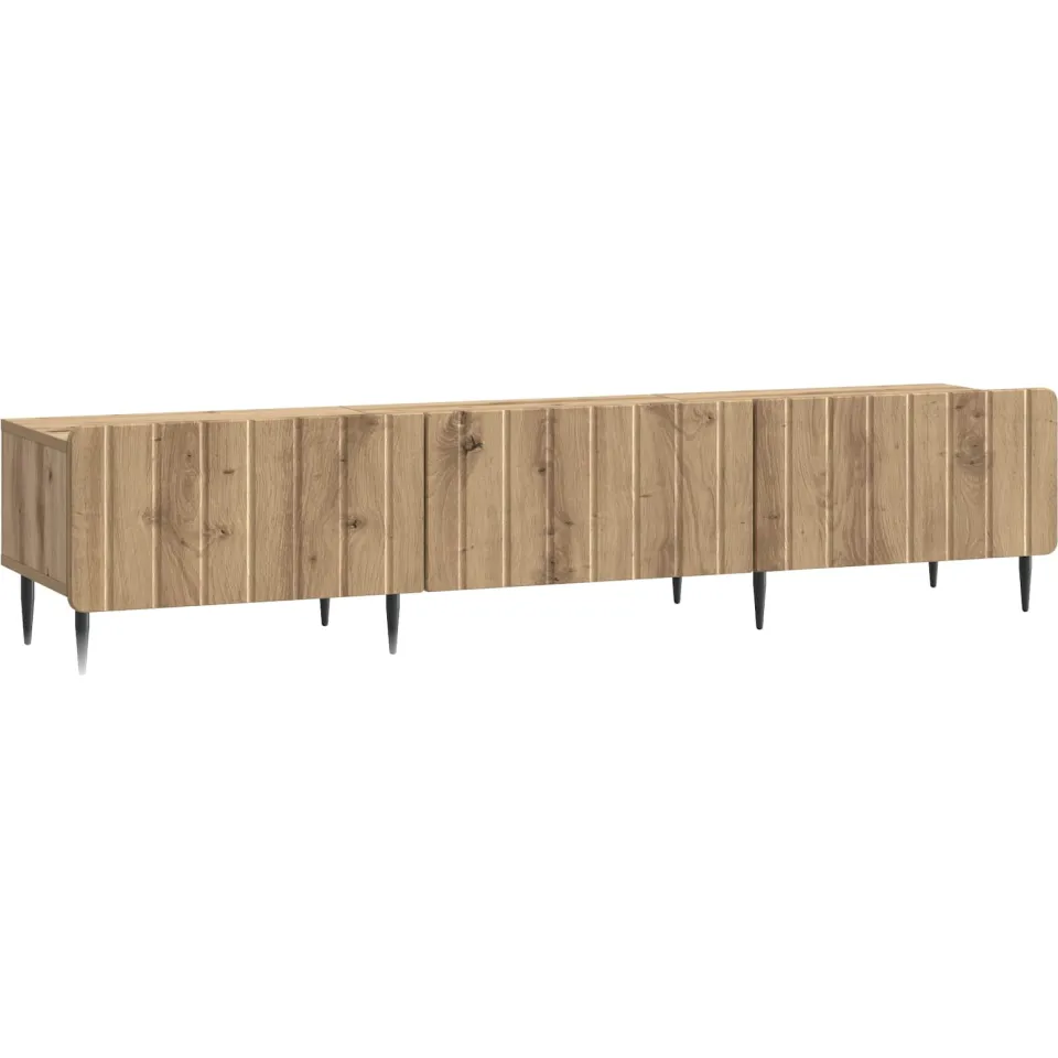 vidaXL TV-kast 147 x 34,5 x 32 cm Artisanaal eiken Bewerkt hout Bruin