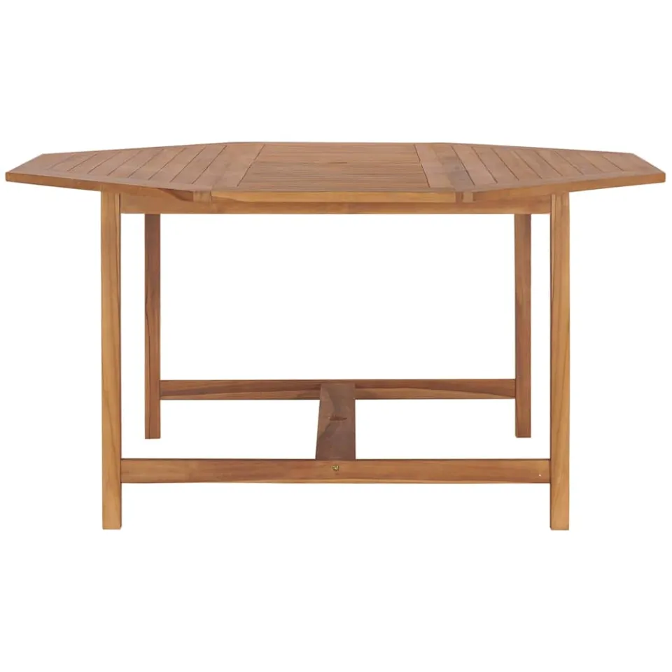 vidaXL Tuintafel 150x150x75 cm massief teakhout bruin, foto 3