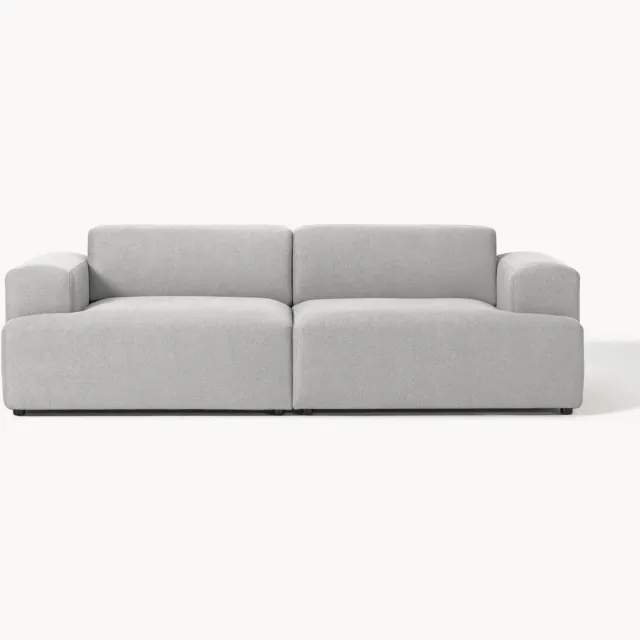 Westwing Collection Bank Melva (3-zits) Grijs