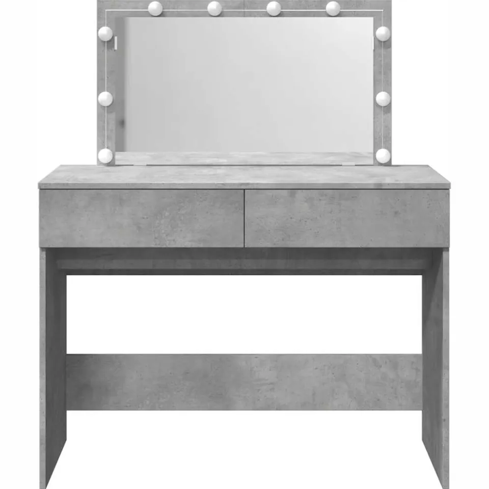 vidaXL Kaptafel met LED-verlichting 100x40x120 cm betongrijs grijs, foto 4