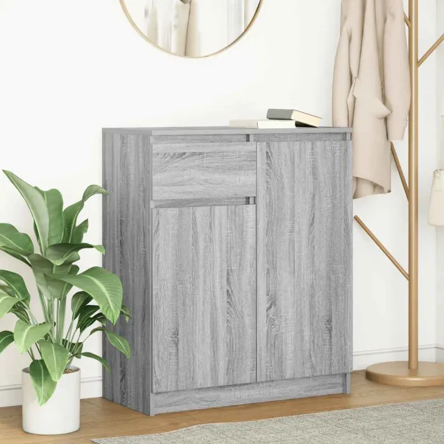 vidaXL Dressoir met lade 71x35x84 cm spaanplaat grijs Sonoma