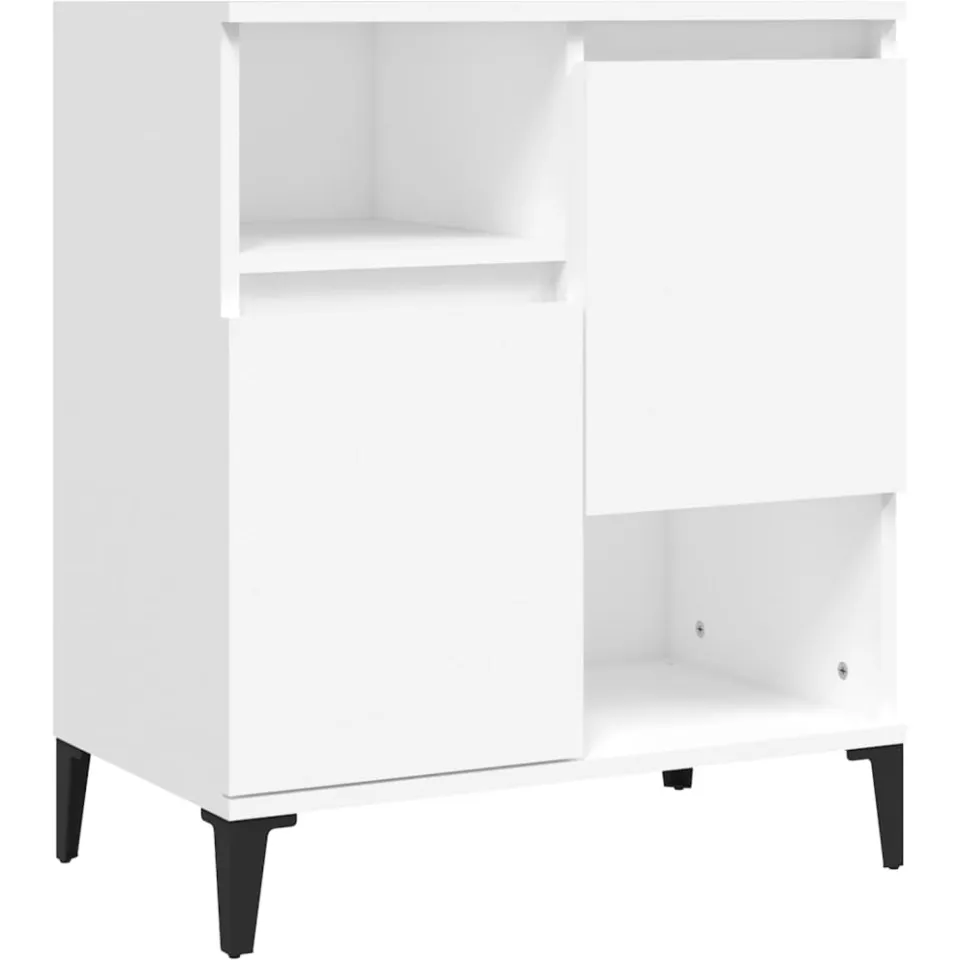 vidaXL Dressoirs 3 st 60x35x70 cm bewerkt hout wit, foto 3