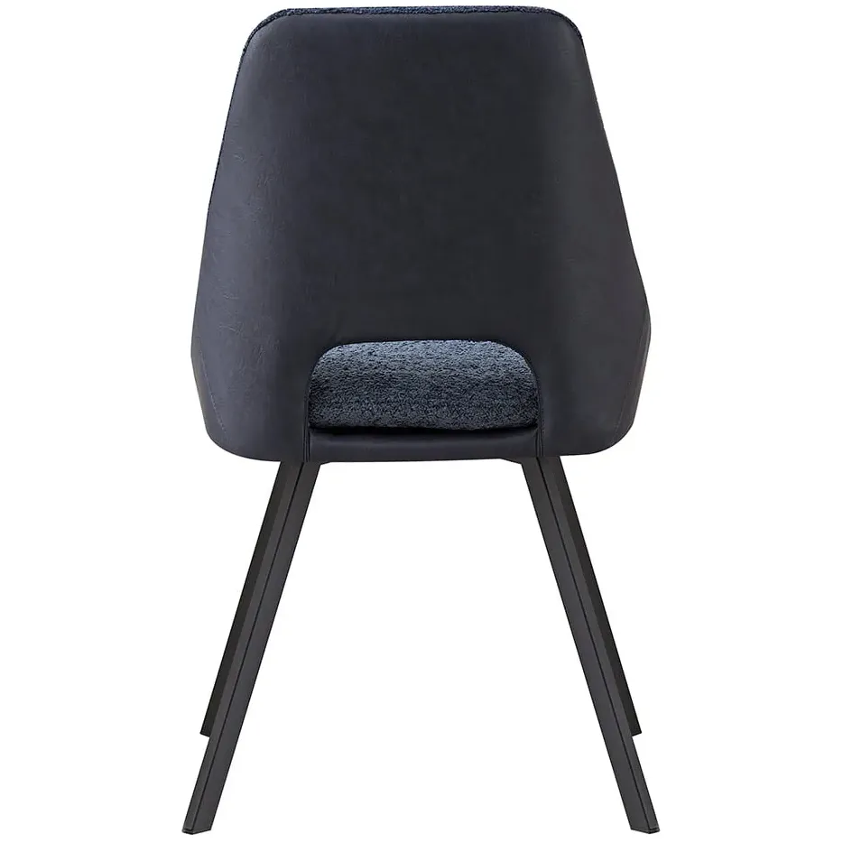 eetkamerstoel Nadine bouclé blauw