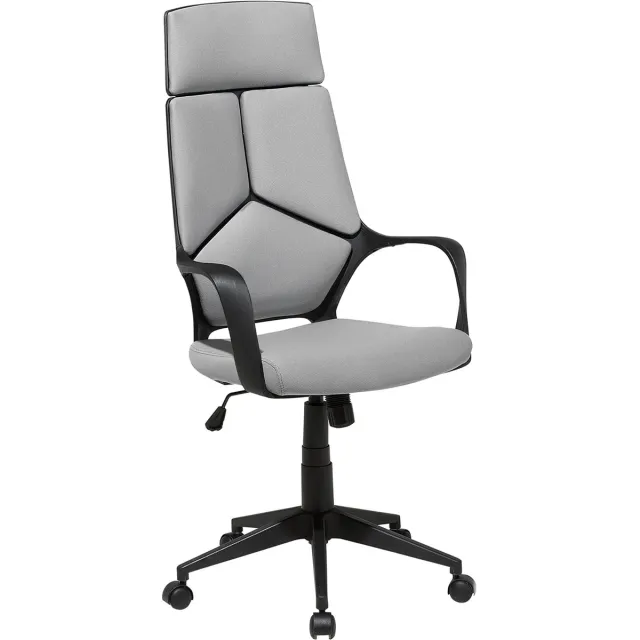 Beliani DELIGHT - Bureaustoel - Grijs - Stof