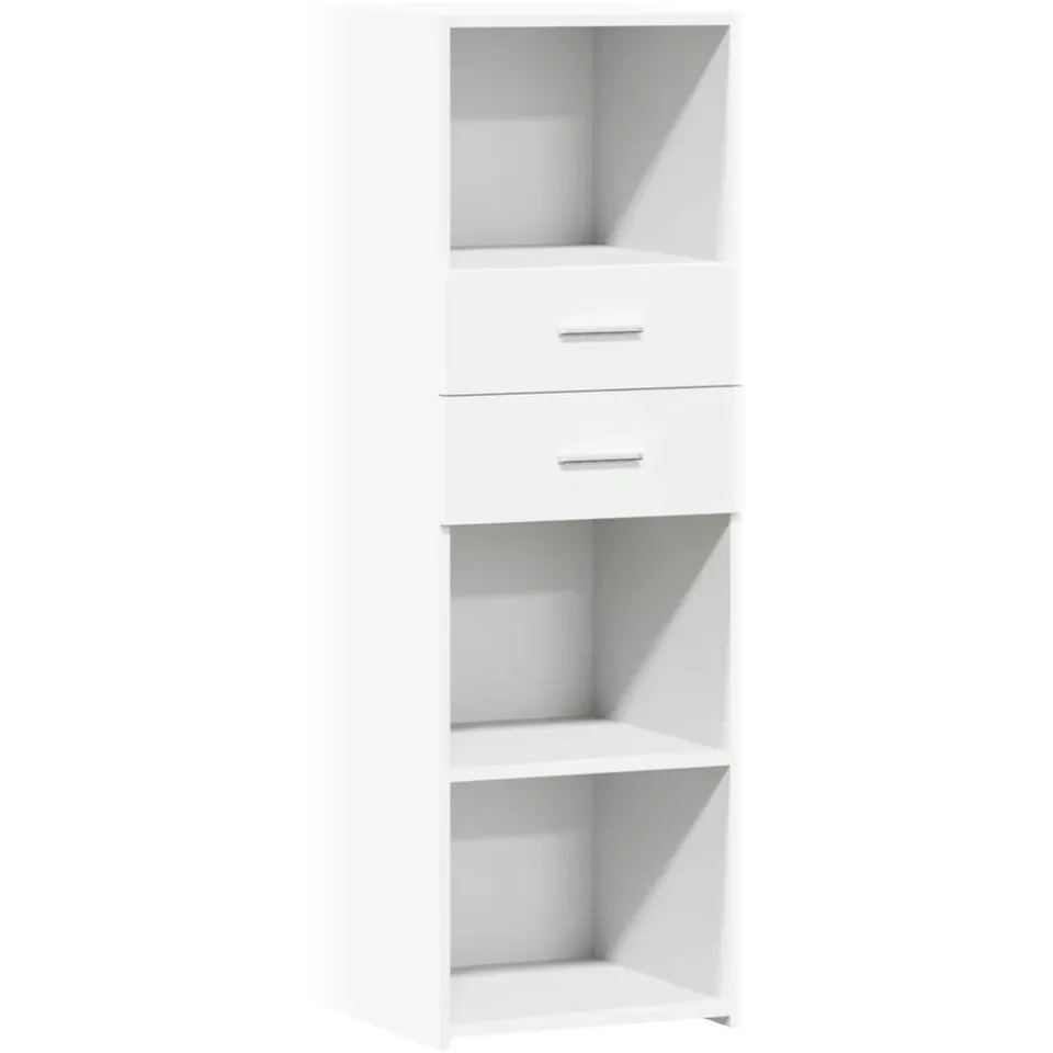 vidaXL Hoge kast 40x42,5x124 cm bewerkt hout wit, foto 3