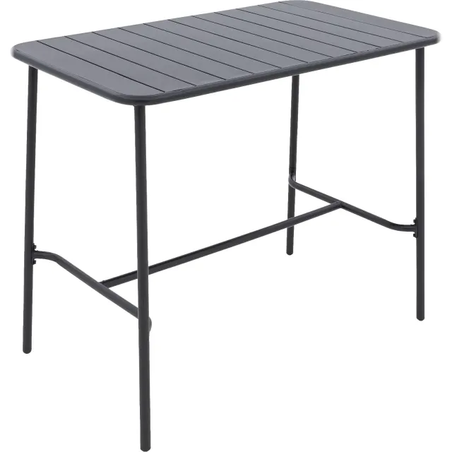Goossens Bartafel Trist - Zwart - Aluminium - Rechthoekig