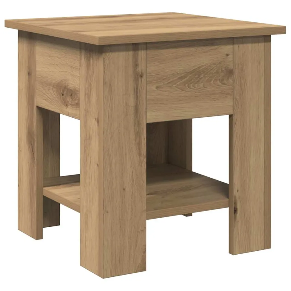 vidaXL Salontafel 40x40x42 cm bewerkt hout artisanaal eikenkleur, foto 4