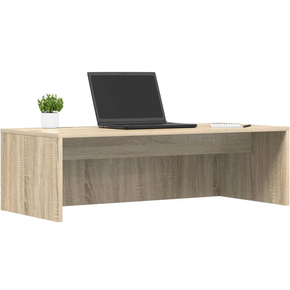 vidaXL Wandbureau Sonoma Eiken 100 x 45 x 30 cm Bewerkt hout Bruin