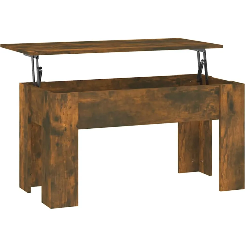 vidaXL Salontafel 101x49x52 cm bewerkt hout gerookt eikenkleurig, foto 5