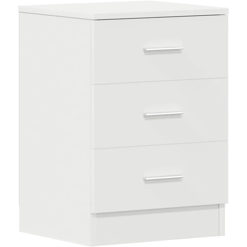 vidaXL Nachtkastje 38x35x56 cm bewerkt hout wit