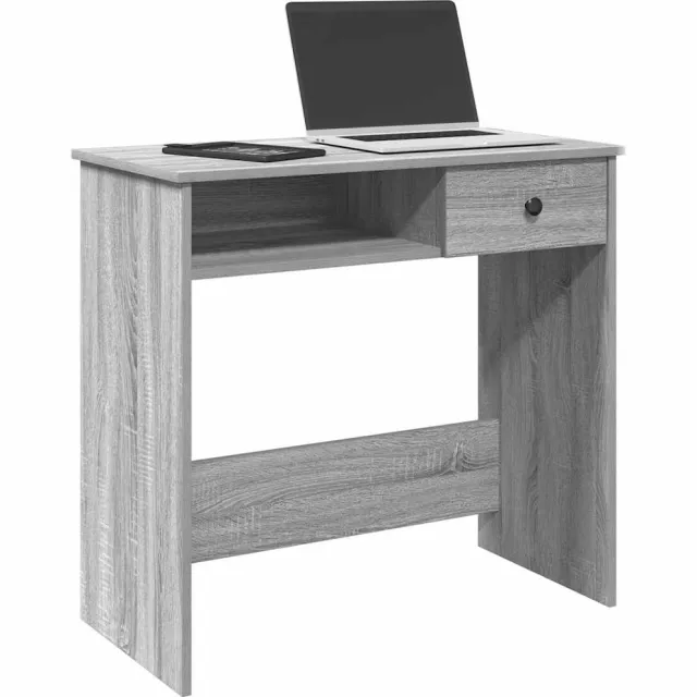 vidaXL Bureau 80x40x75 cm bewerkt hout grijs sonoma eikenkleurig