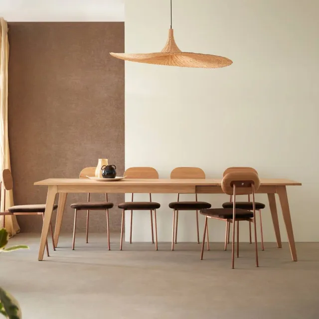 Tikamoon Esmée uitschuifbare eettafel naturel