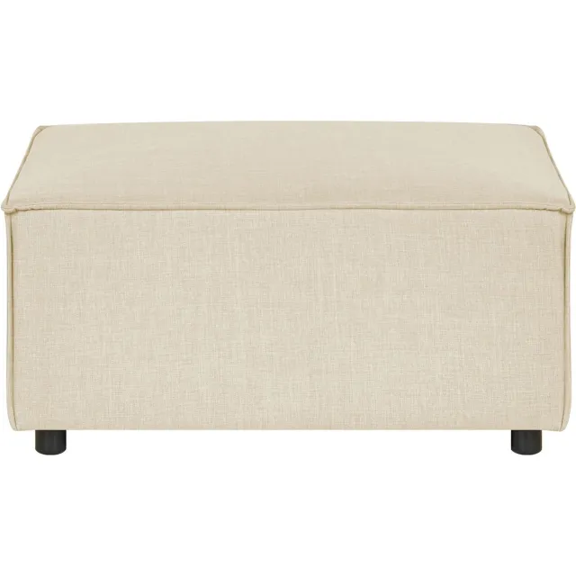 Beliani APRICA - Ottomaan - Beige - Linnen