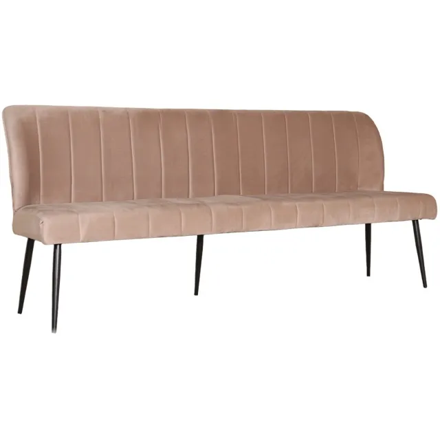 Lizzely Garden & Living Eetkamerbank 200cm Sally velvet champagne eetbank