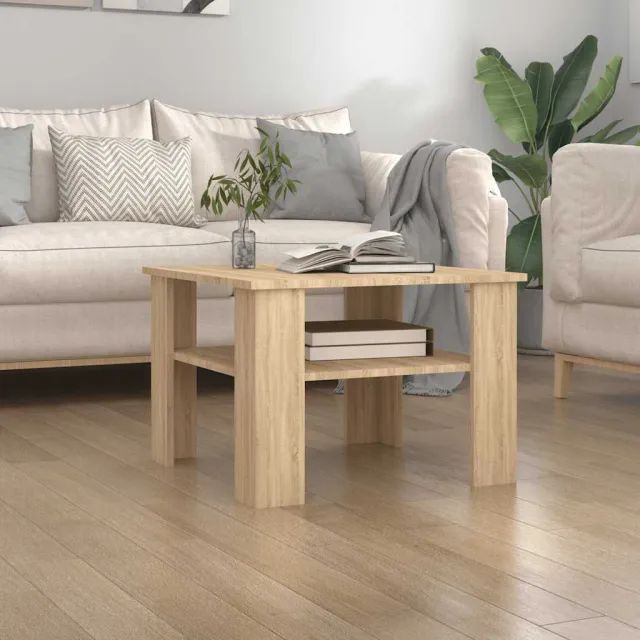 vidaXL Salontafel 60x60x42 cm bewerkt hout sonoma eikenkleurig, foto 2