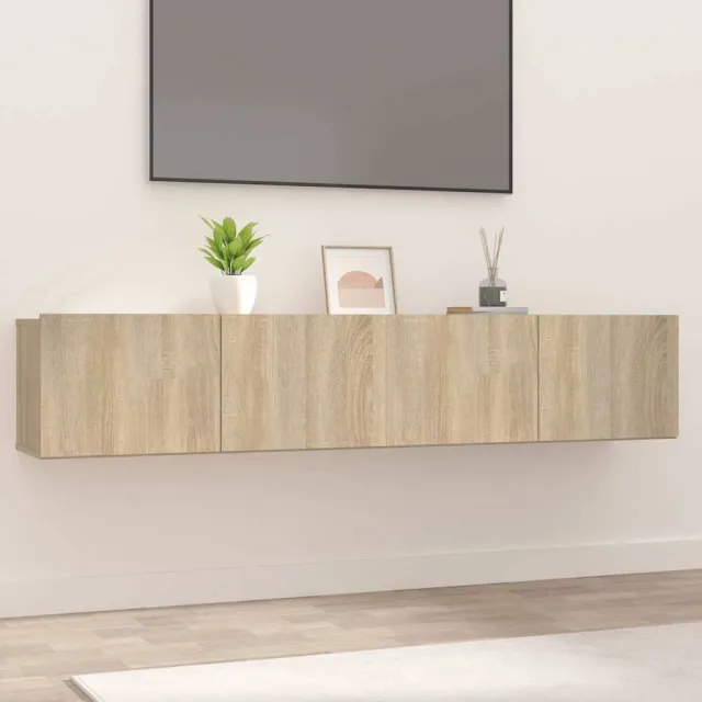 vidaXL Tv-meubels 2 st 80x30x30 cm bewerkt hout sonoma eikenkleurig Bruin