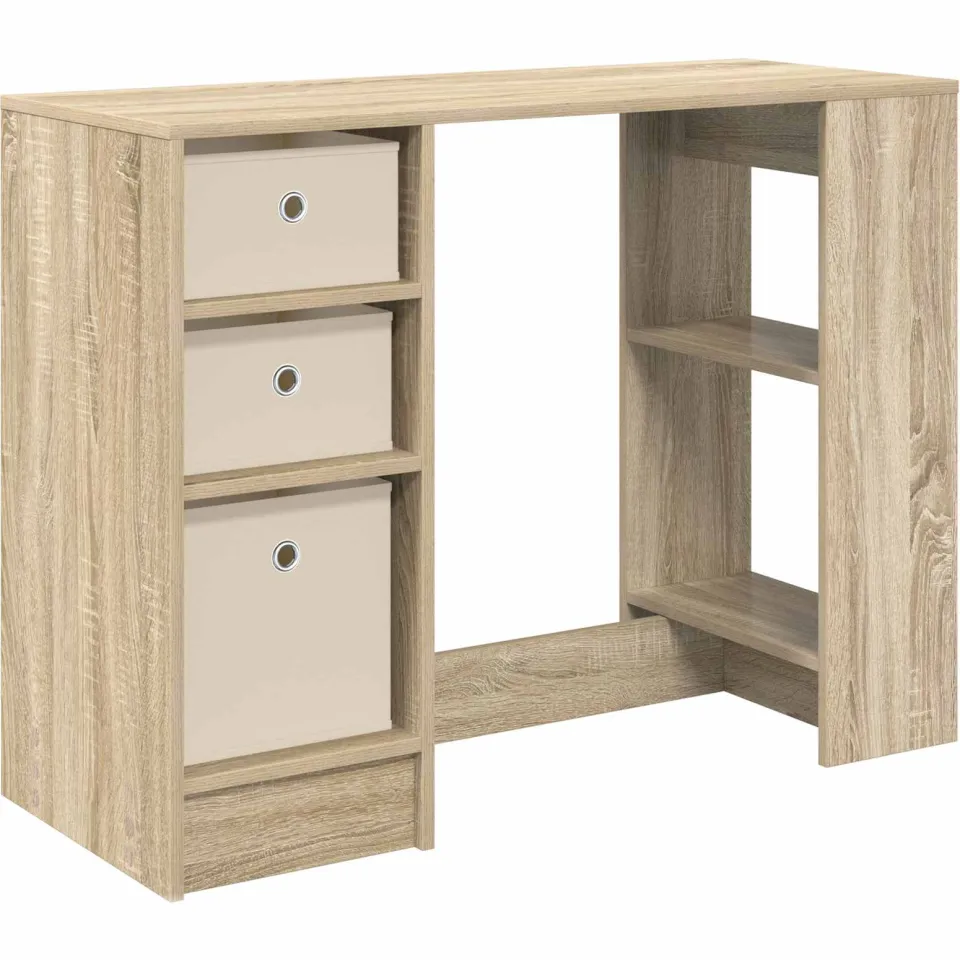 vidaXL Bureau Sonoma Eiken 100 x 40 x 75 cm Bewerkt hout, foto 3