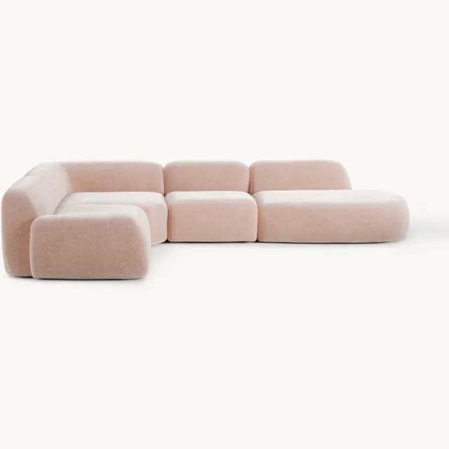 Westwing Collection XL modulaire hoekbank Wolke Roze
