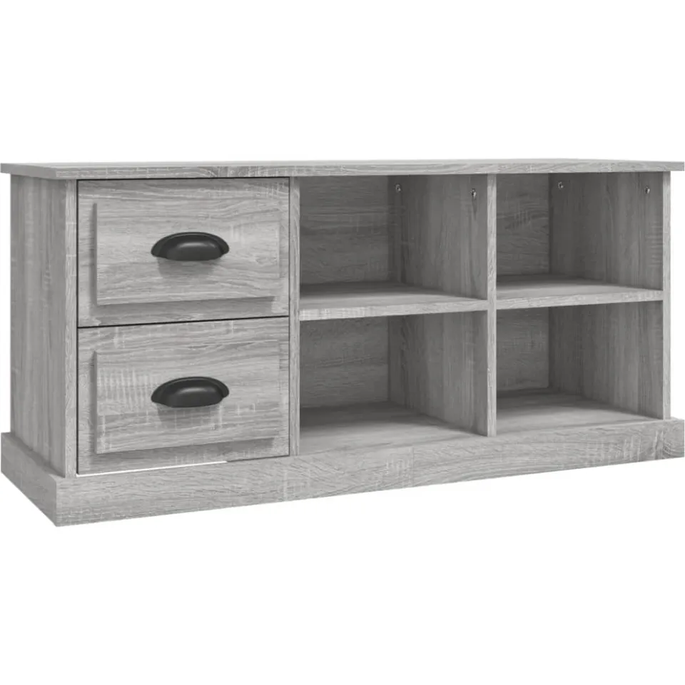 vidaXL Tv-meubel 102x35,5x47,5 cm bewerkt hout grijs sonoma eikenkleur