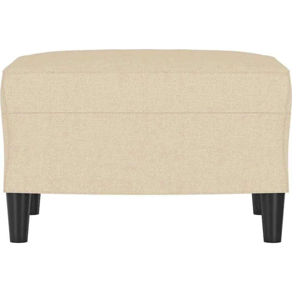 vidaXL Voetenbank 60x50x41 cm stof crèmekleurig