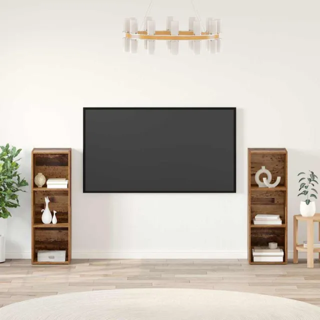 vidaXL Tv-meubelset 2 st 107 x 35 x 37 cm Oud Hout Bruin