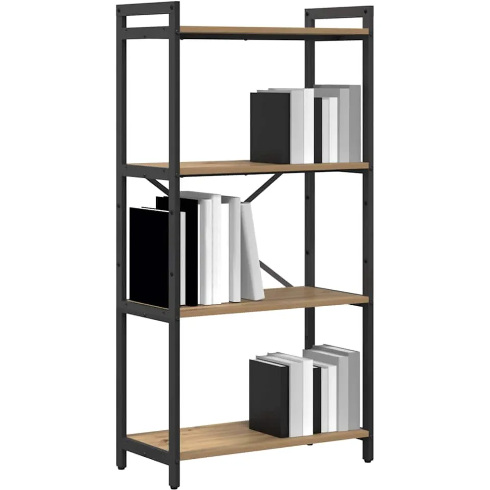 vidaXL Boekenkast 60 x 30 x 120 cm Bewerkt hout Artisan Eiken Bruin