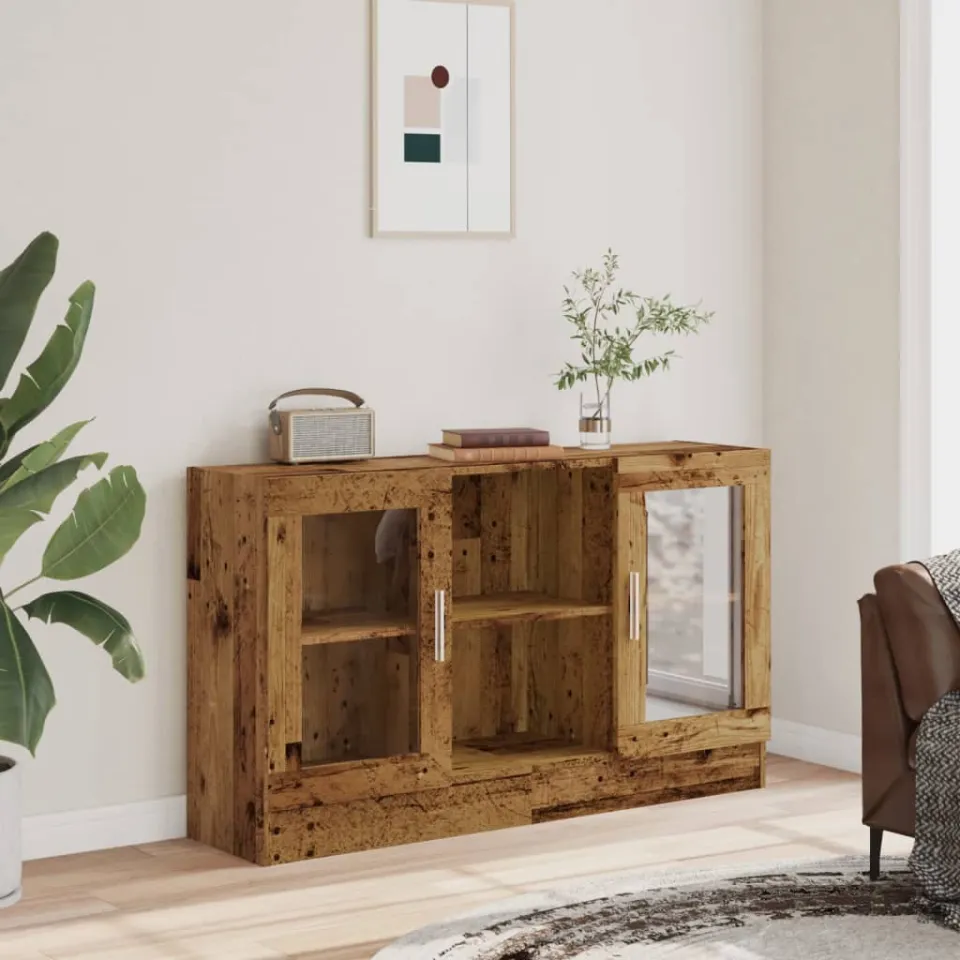 vidaXL Dressoir 120x30,5x70 cm bewerkt hout oud houtkleurig bruin, foto 2