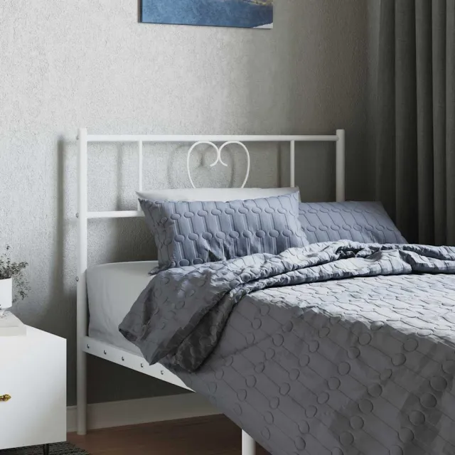 vidaXL Vervangend hoofdbord 75 cm metaal wit