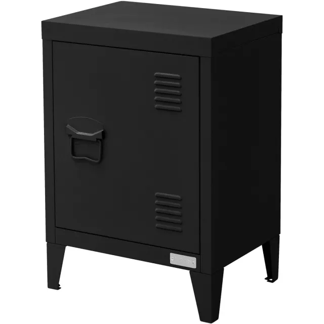 ml-design archiefkast staal zwart 40x30x57,5 cm compacte kantoorkast met poten en deur stevige metalen opbergkast kleine stalen kast voor kantoor woonkamer slaapkamer multifunctionele bijzettafel