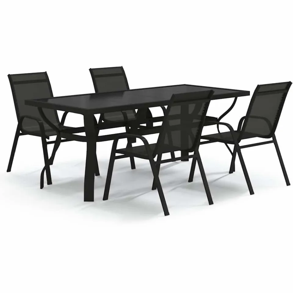 vidaXL 5-delige Tuinset zwart, foto 3