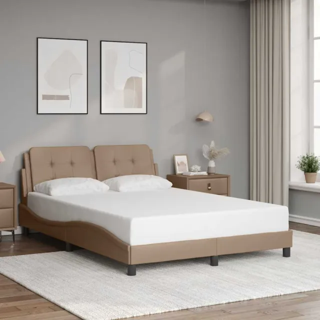 vidaXL Bedframe zonder matras "Zadar" cappucinnokleurig 140x190 cm bruin