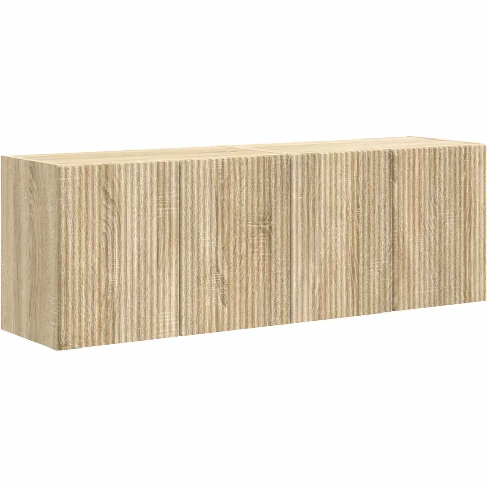 vidaXL TV-wandkast 2 st Sonoma Eiken Bewerkt hout, foto 3