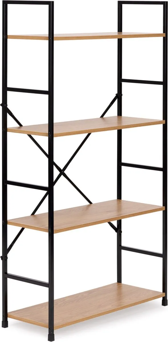 Viking Choice Boekenkast - 113x23,5x58,5cm - MDF - hout zwart