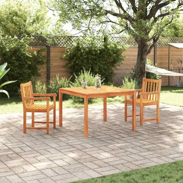 vidaXL Tuin eettafelset 3 st Bruin Massief acaciahout, foto 2