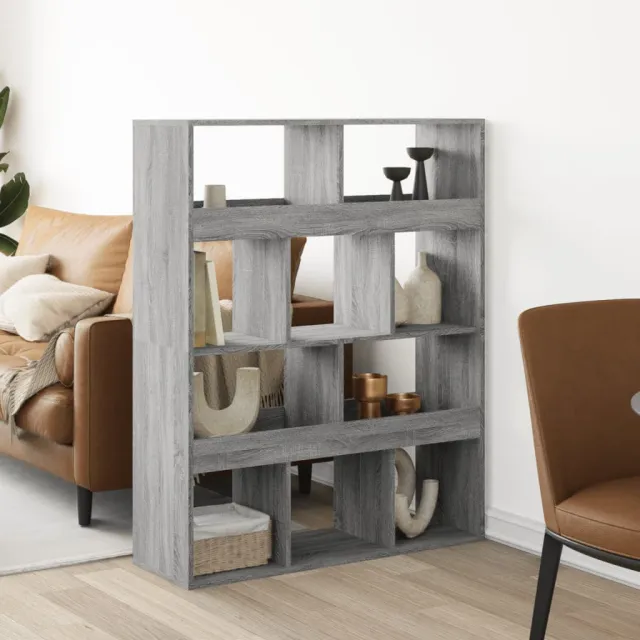 vidaXL kamerscherm 100x33x125,5 cm bewerkt hout grijs sonoma eiken, foto 2