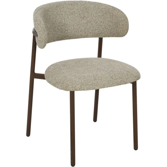TeakOne Set van 2 - Eetkamerstoel - Murcia Dining Chair - Greige Walnut