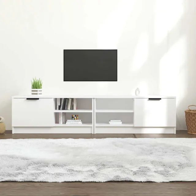 vidaXL Tv-meubels 2 st 80x35x36,5 cm bewerkt hout wit, foto 2