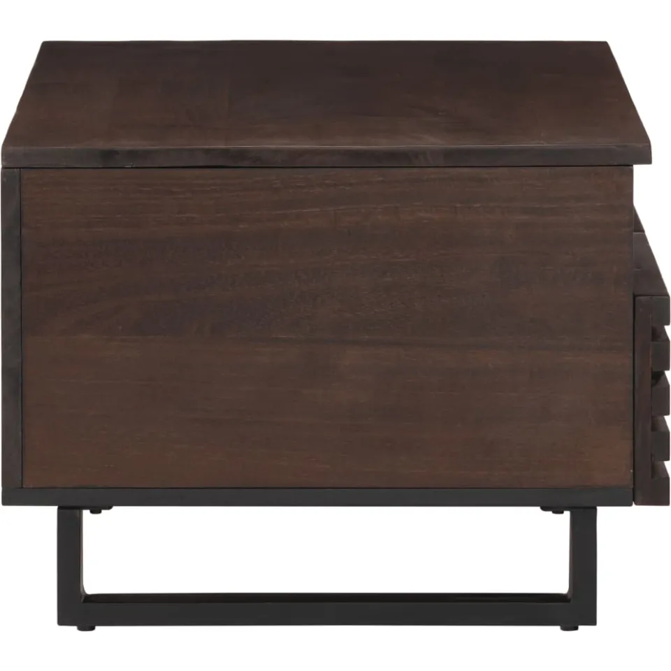 vidaXL Salontafel 80x55x40 cm massief mangohout bruin, foto 4