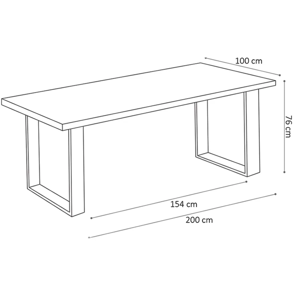 eettafel Nena Mangolia bruin, foto 4
