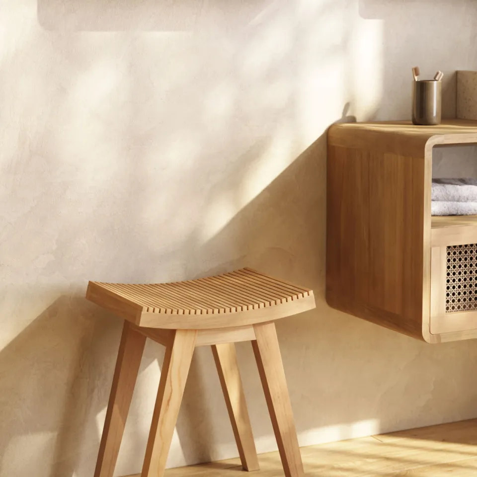 Kave Home Sabiela badkamermeubel teak naturel, foto 8