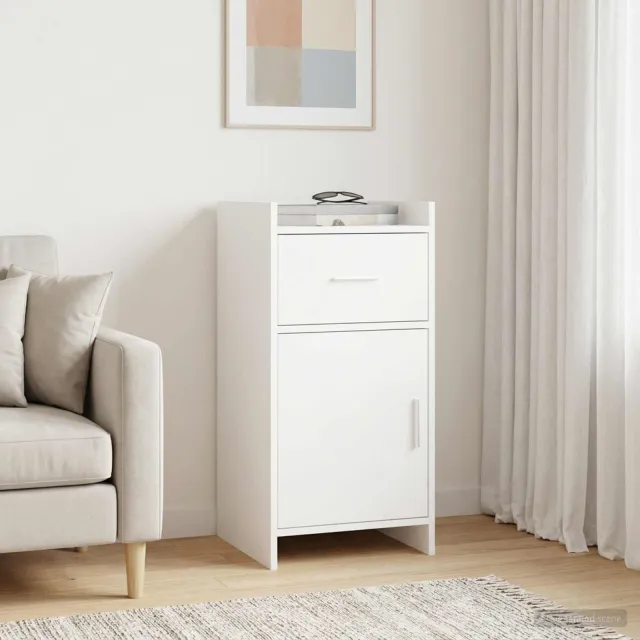 vidaXL Dressoir Wit 40 x 36 x 80 cm Bewerkt hout, foto 2