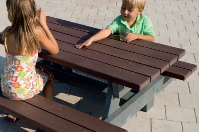 Rockwood® Picknicktafel Zwaar Kunststof Junior (83kg) 1.20m Naturel