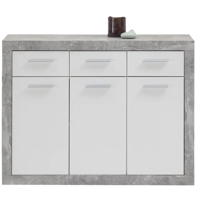 dressoir Nordin beton wit Grijs | Wit