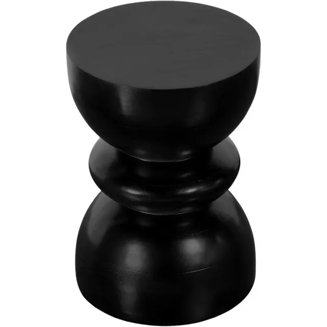 Lewis & Loft Bijzettafel Luis - Gestapeld - FSC® mangohout - Rond ⌀35 - Zwart
