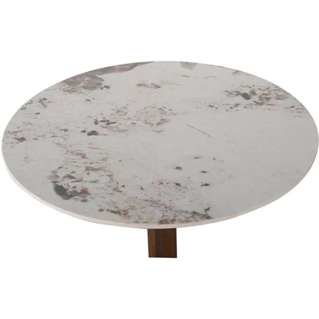 Pole to Pole Ronde Bistro Keukentafel Keramisch Marmer White