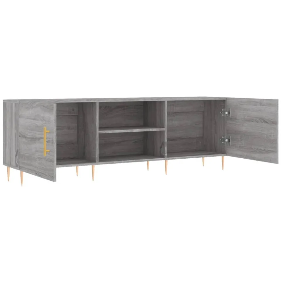 vidaXL Tv-meubel 150x30x50 cm bewerkt hout grijs sonoma eikenkleurig, foto 4