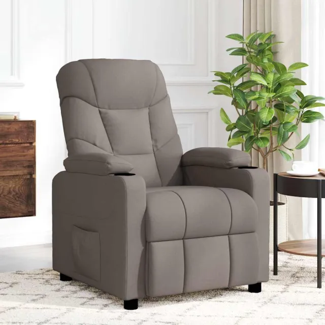 vidaXL Massagestoel stof taupe, foto 2